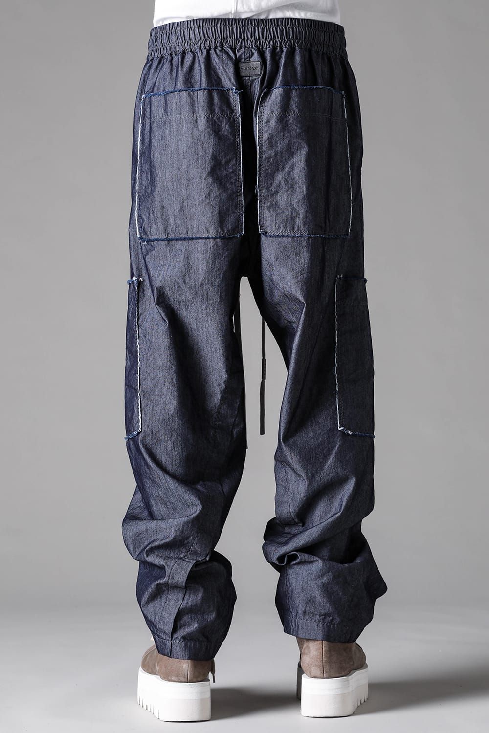 《2027SS先行予約》Cotton Nylon Wide Cargo Pants"Navy" / コットンナイロンワイドカーゴパンツ"ネイビー"