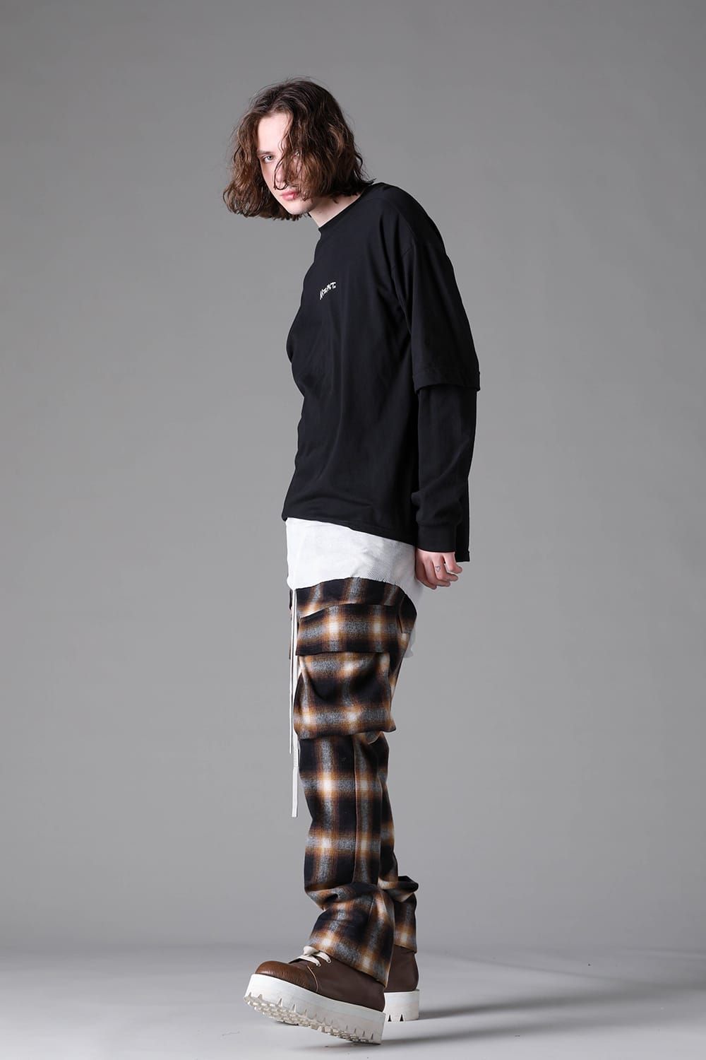 《2026AW先行予約》Printed Layerd Long Sleeve "Black / プリントレイヤードロングスリーブ"ブラック"