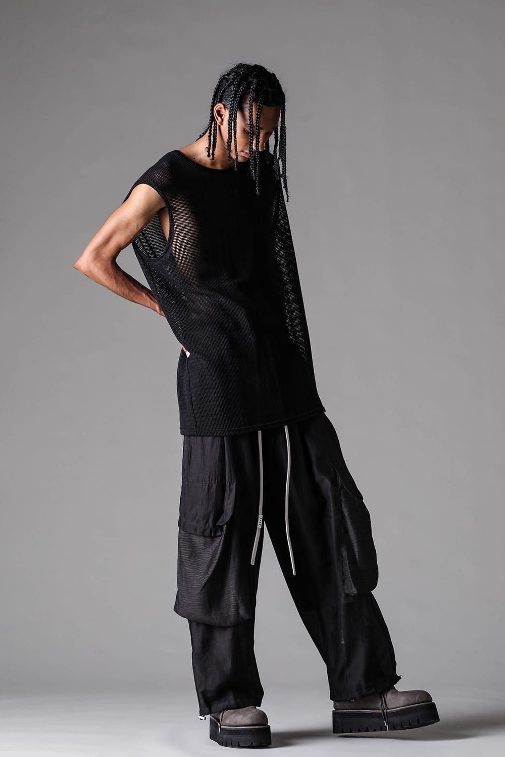 《2027SS先行予約》Mesh Tank Top "Black" / メッシュタンクトップ "ブラック"