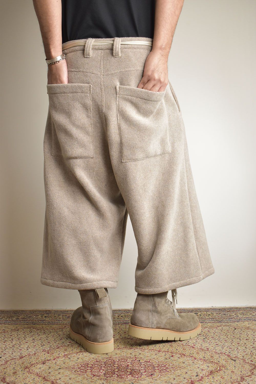 Fleece Over Cropped Pants"Beige"/フリースオーバークロップドパンツ"ベージュ"