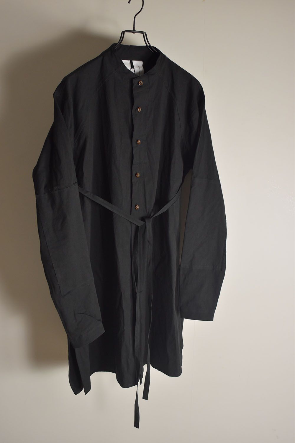 Strings Raw Edge Over Shirts"Black" / ストリングスローエッジオーバーシャツ"ブラック"
