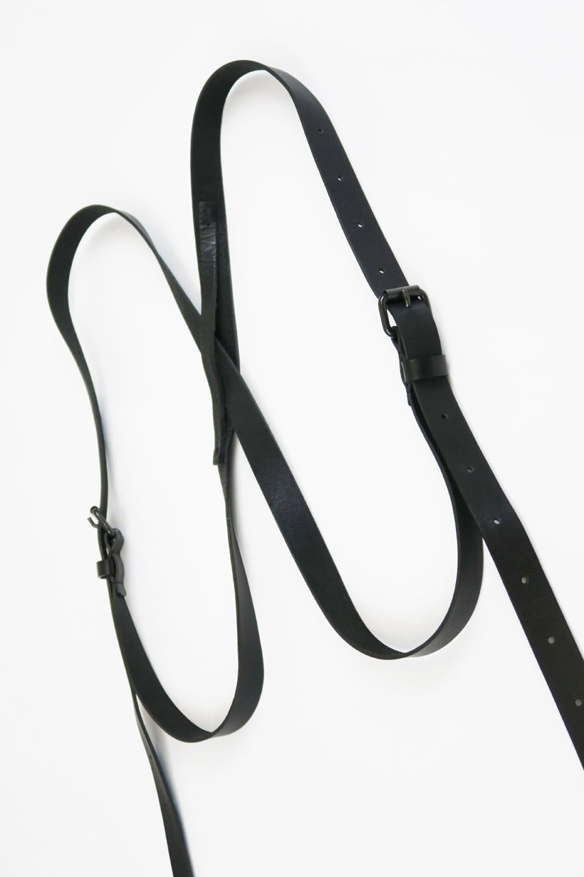 Leather "TASUKI" Belt"Black"/レザー"タスキ"ベルト"ブラック"