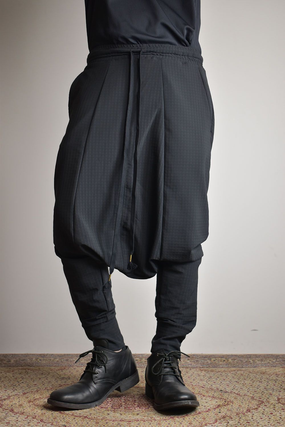 Storm Fleece Low Crotch Sarrouel Pants"Balck"/ストームフリースロークロッチサルエルパンツ"ブラック"