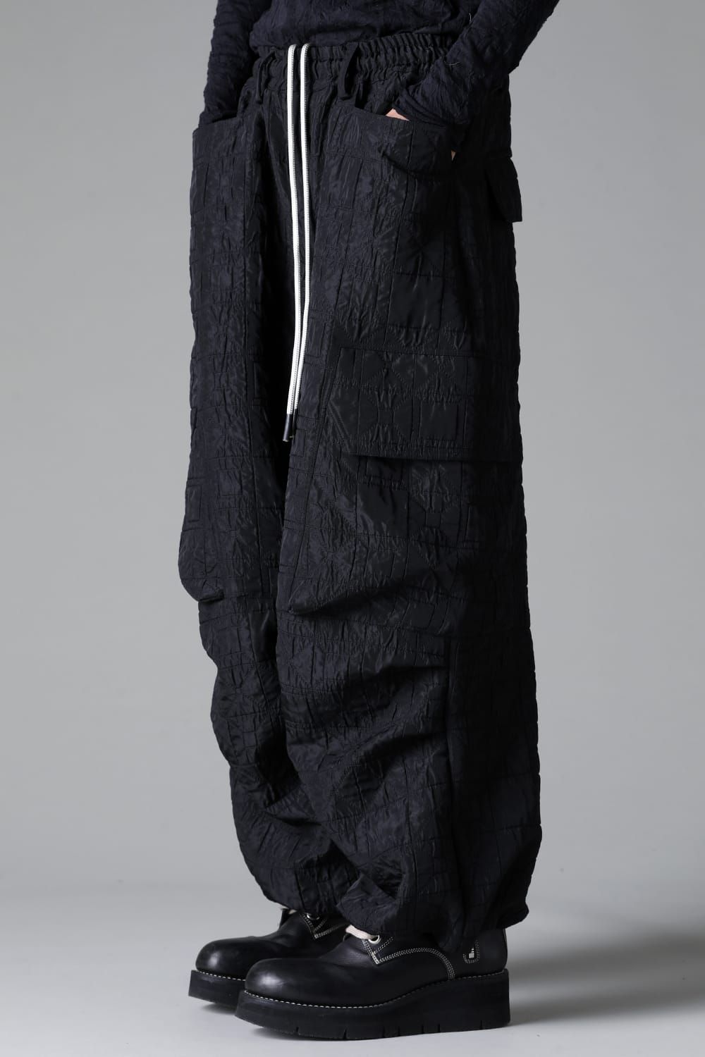 《2025AW先行予約》Geometry Cargo Wide Pants"Black" / ジオメトリーカーゴワイドパンツ"ブラック"