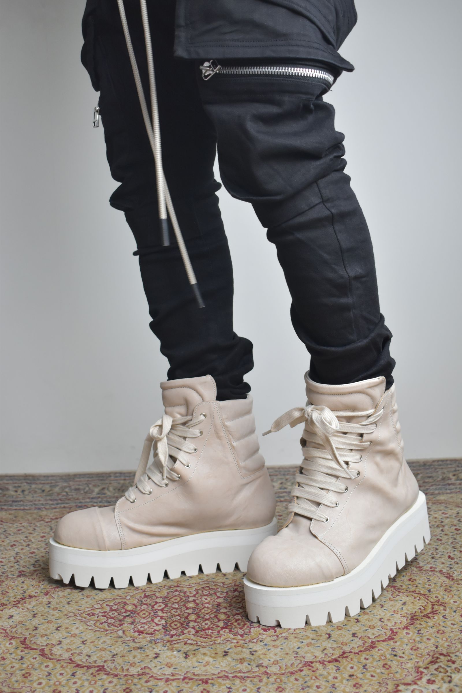 Sneaker Boots"Ash Pink×White" / スニーカーブーツ"アッシュピンク×ホワイト"