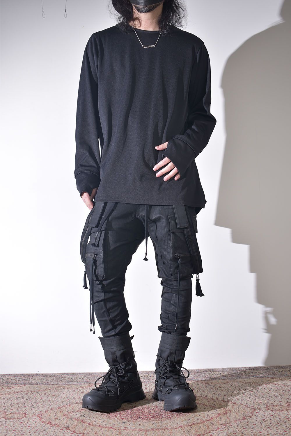 冬のニットジャケットスタイル