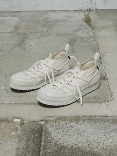 Double Lace Up Shark Sole Sneaker"White" / ダブルレースアップ シャークソールスニーカー"ホワイト"