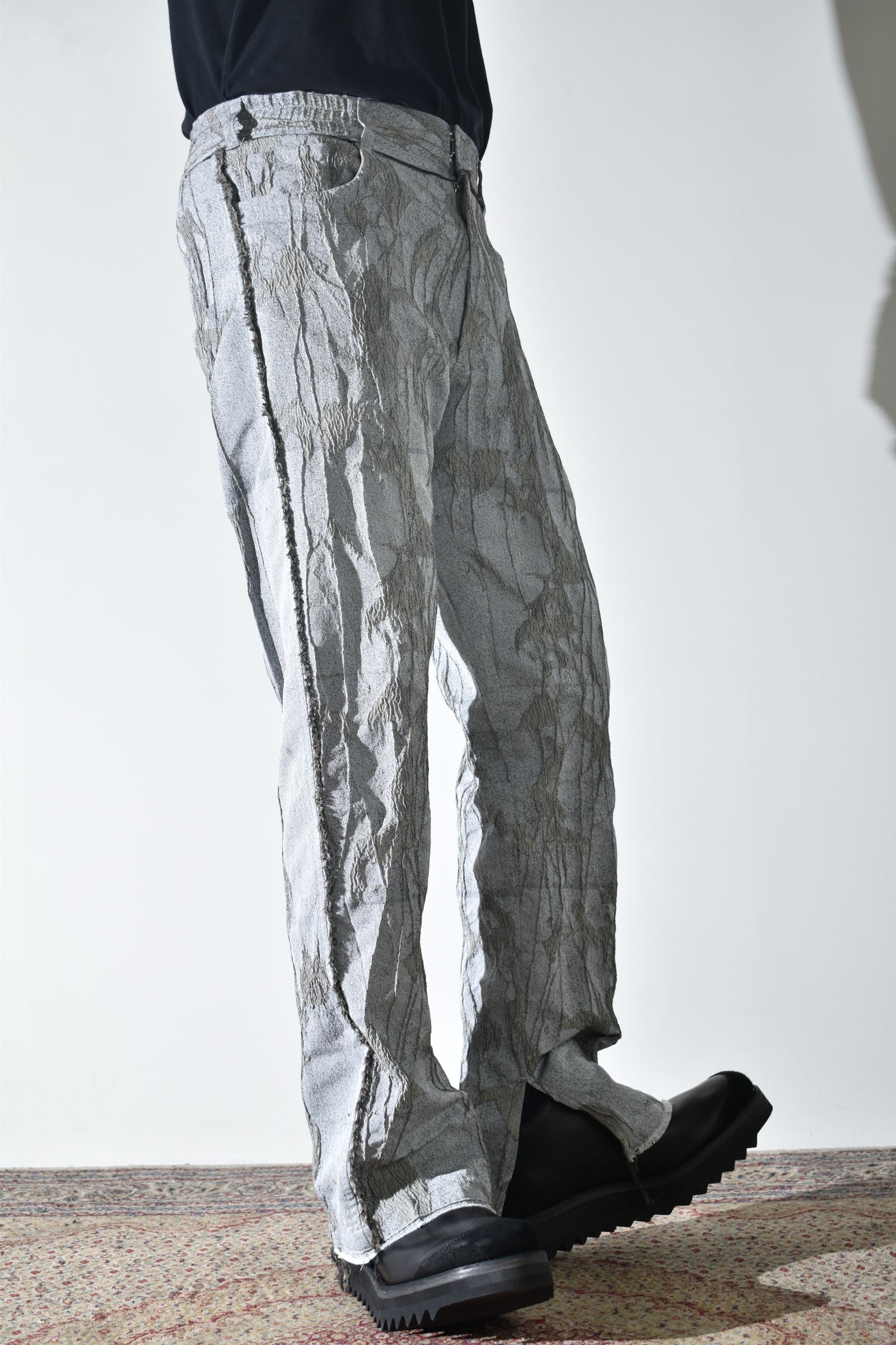 Semi Flared Pants "Ivy×Concrete" / セミフレアパンツ"アイボリー×コンクリート"