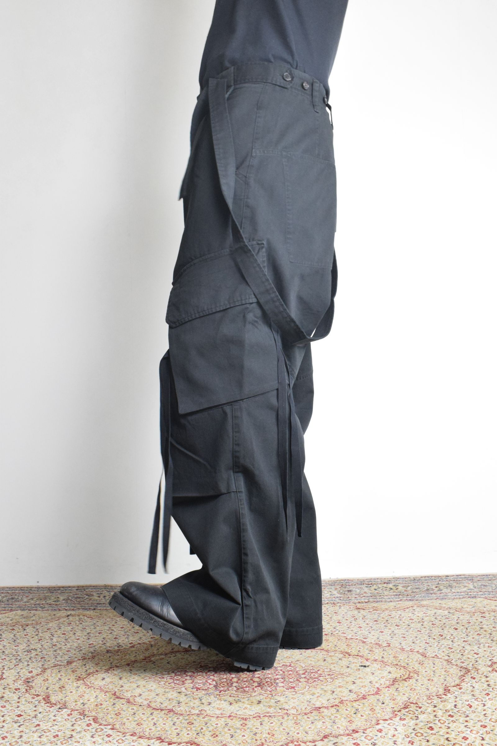 Cargo Flared pants"Black" / カーゴフレアパンツ"ブラック"