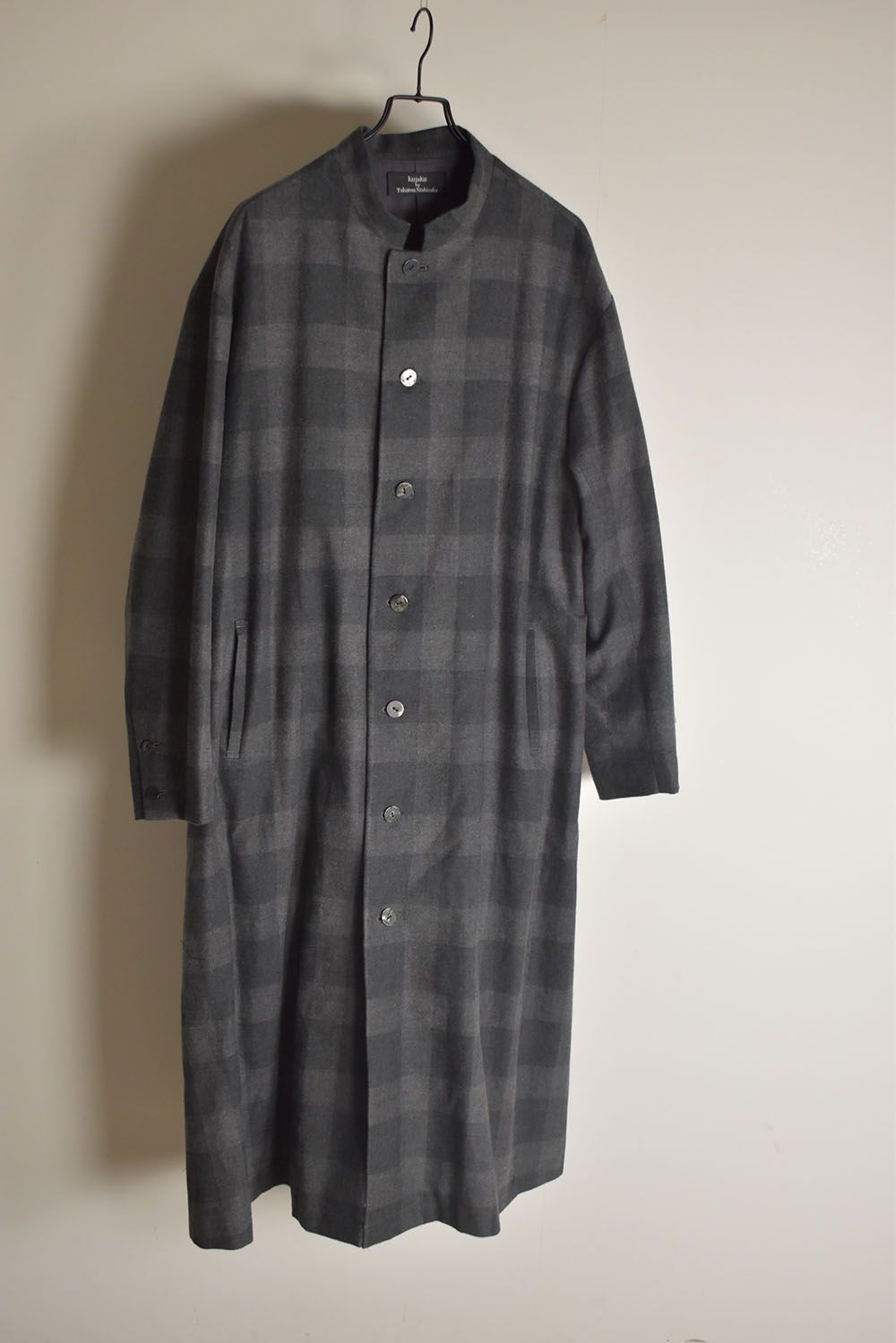 Mao Collar Long Coat"Grey" / マオカラーロングコート"グレー"