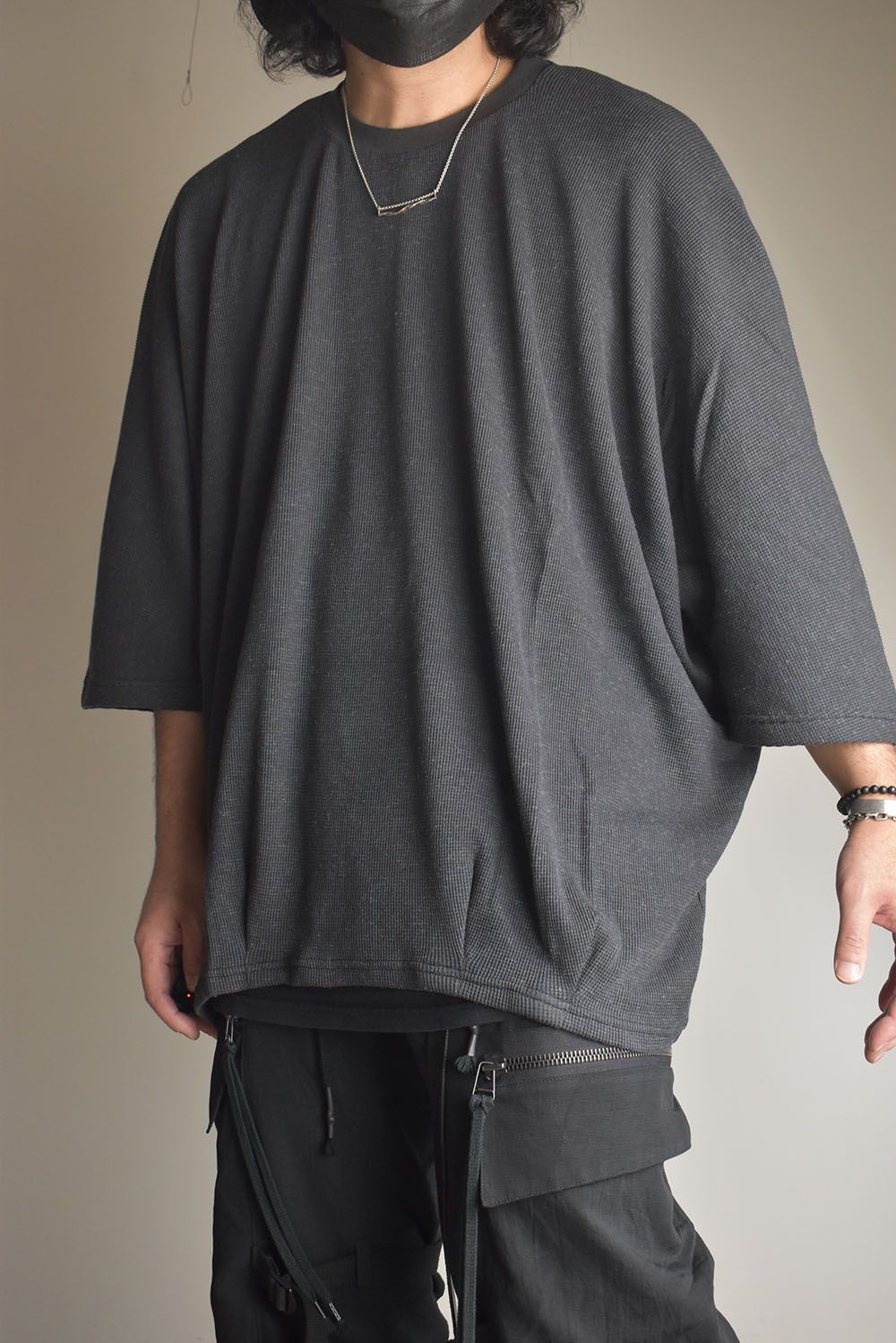 Waffle Dolman Tee"Charcoal" / ワッフルドルマンTee"チャコール"