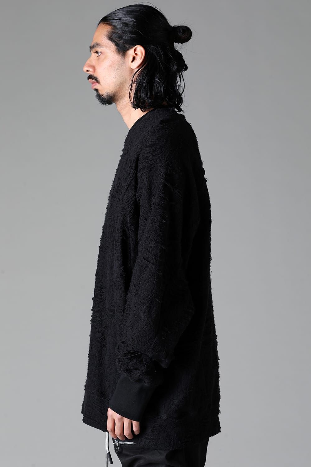 《2025AW先行予約》Damage Pile Dolman Top"Black" / ダメージパイル ドルマントップ"ブラック"