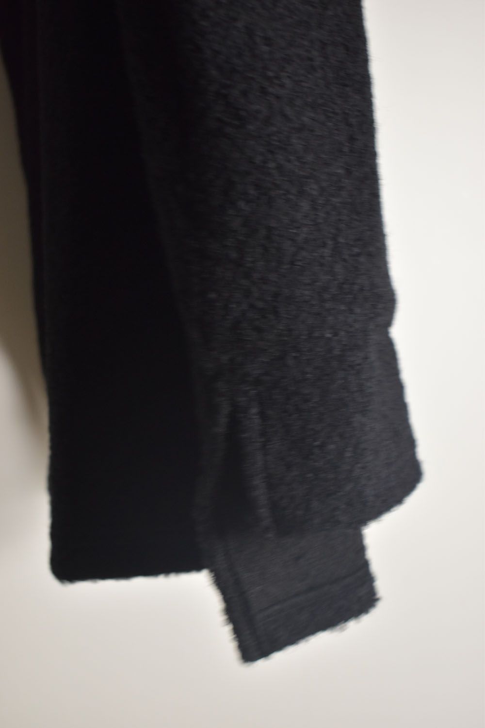Loop Knit High Neck Long Sleeve T-Shirt "Black" / ループニットハイネックロングスリーブTシャツ"ブラック"