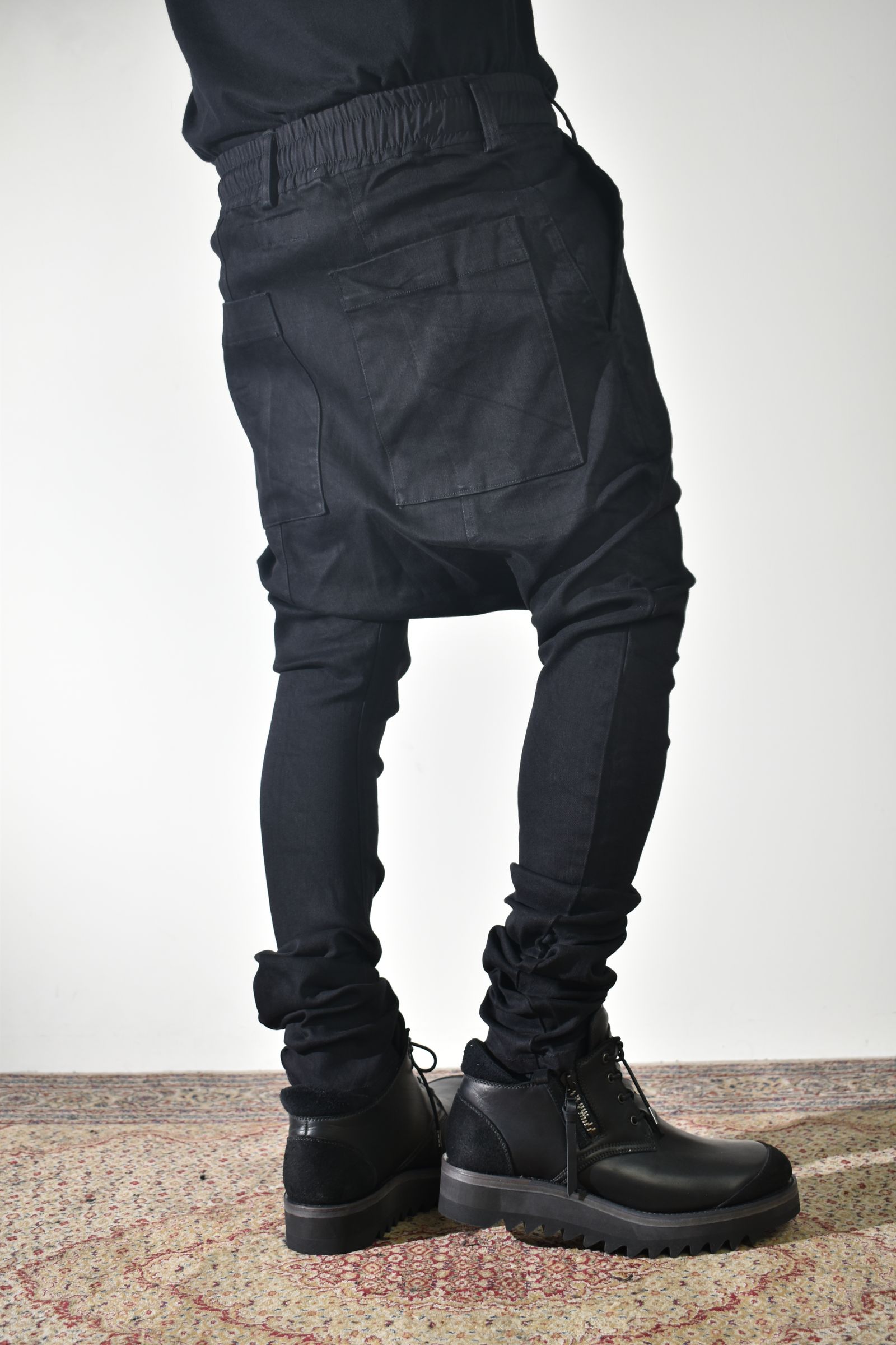 Stretch Denim Sarouel Skinny"Black" / ストレッチデニムサルエルスキニー"ブラック"