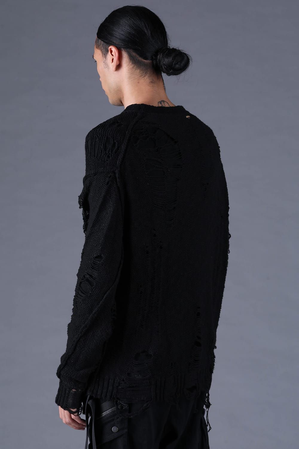《2027SS先行予約分》3G Damage Knit Pullover "Black" / 3Gダメージニットプルオーバー"ブラック"