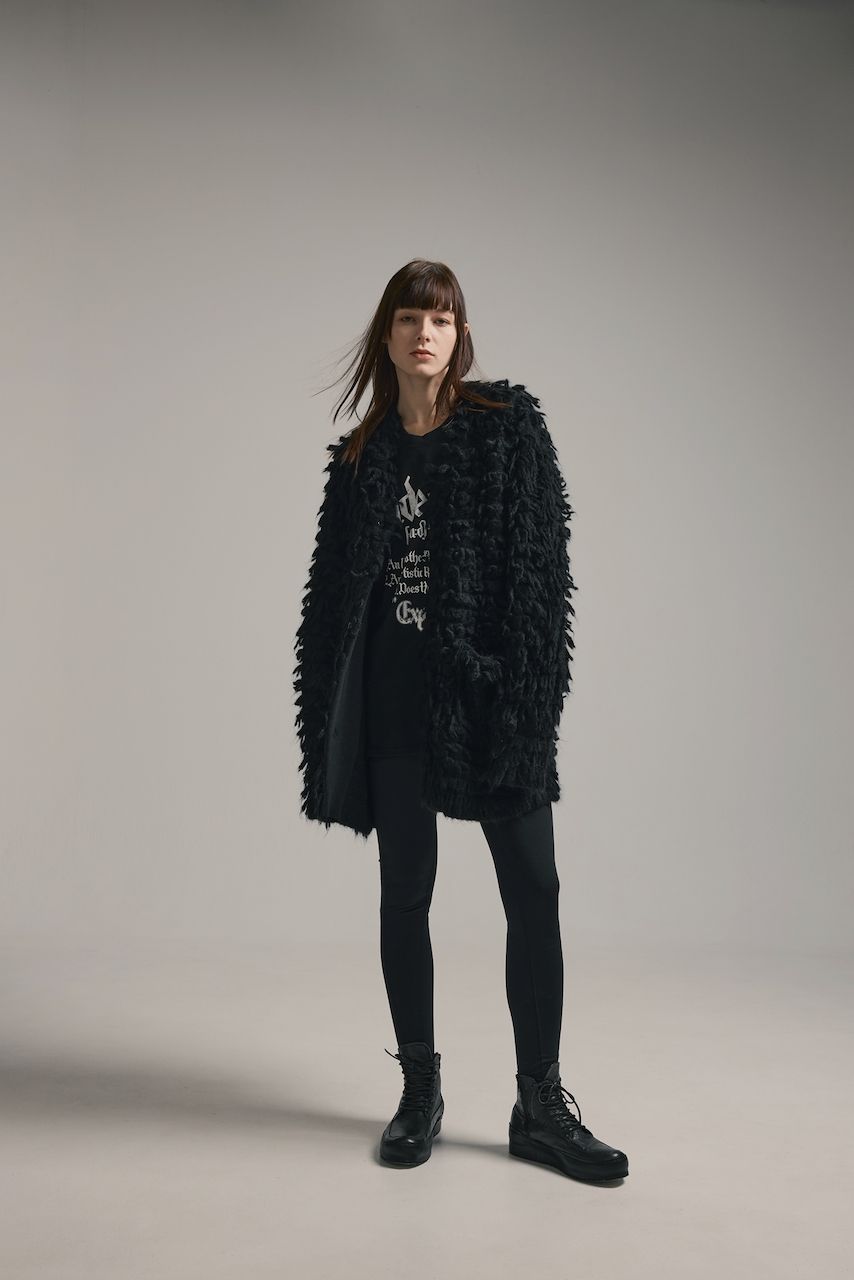 5GG Long Pile Knit Cardigan"Black" / ロングパイルニットカーディガン"ブラック"