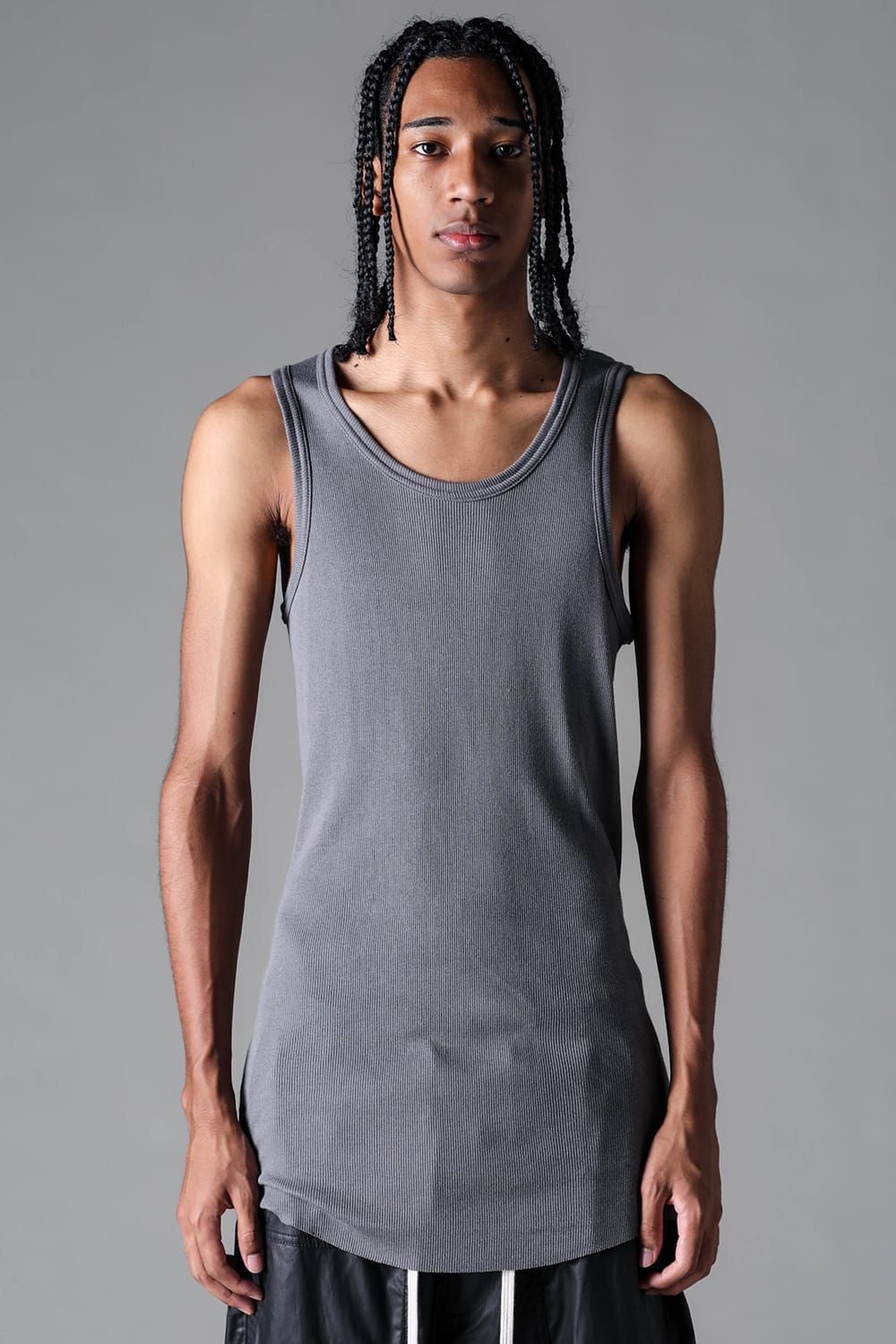 《2027SS先行予約》Regular Rib Tank Top"Grey" / レギュラーリブタンクトップ "グレー"