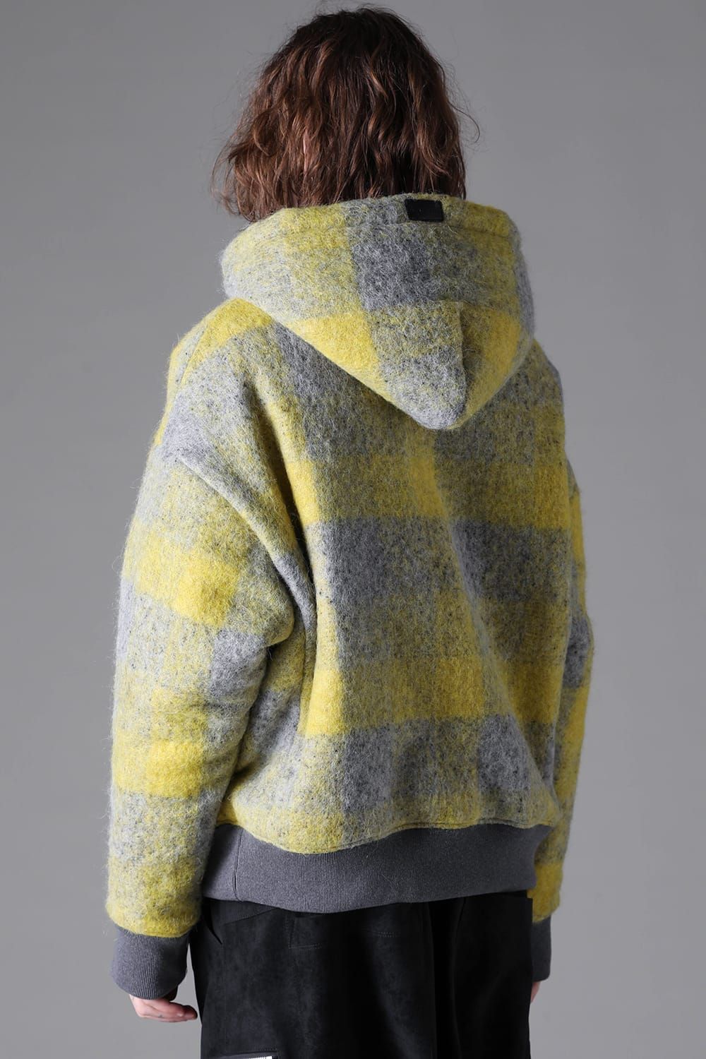 《2026AW先行予約》Plaid Padded Hoodie"Yellow" / プレイドパデッドフーディ"イエロー"
