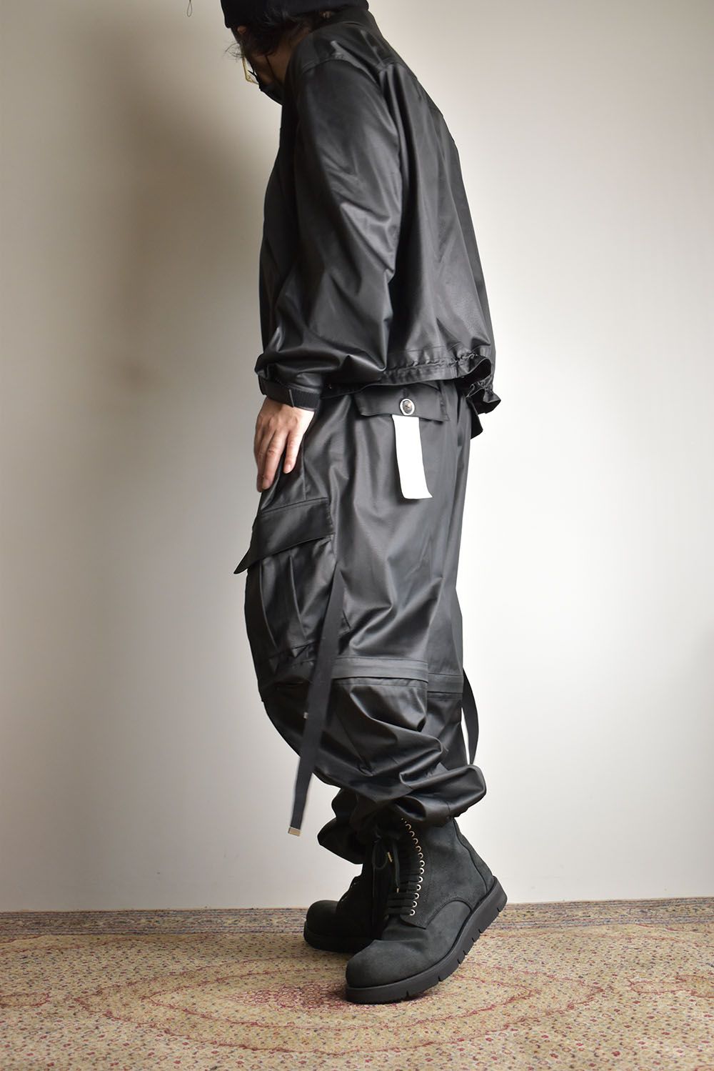 Fake Fake Leather Detachable Cargo Pants"Black"/フェイクフェイクレザーデタッチャブルカーゴパンツ"ブラック"