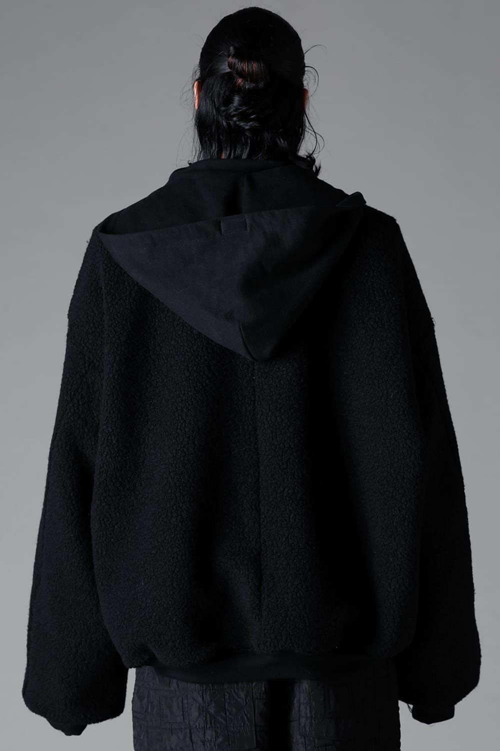 《2025AW先行予約》Geometry Jumbo Hooded MA-1 Blouson"Black" / ジオメトリージャンボフーデッドMA-1ブルゾン"ブラック"