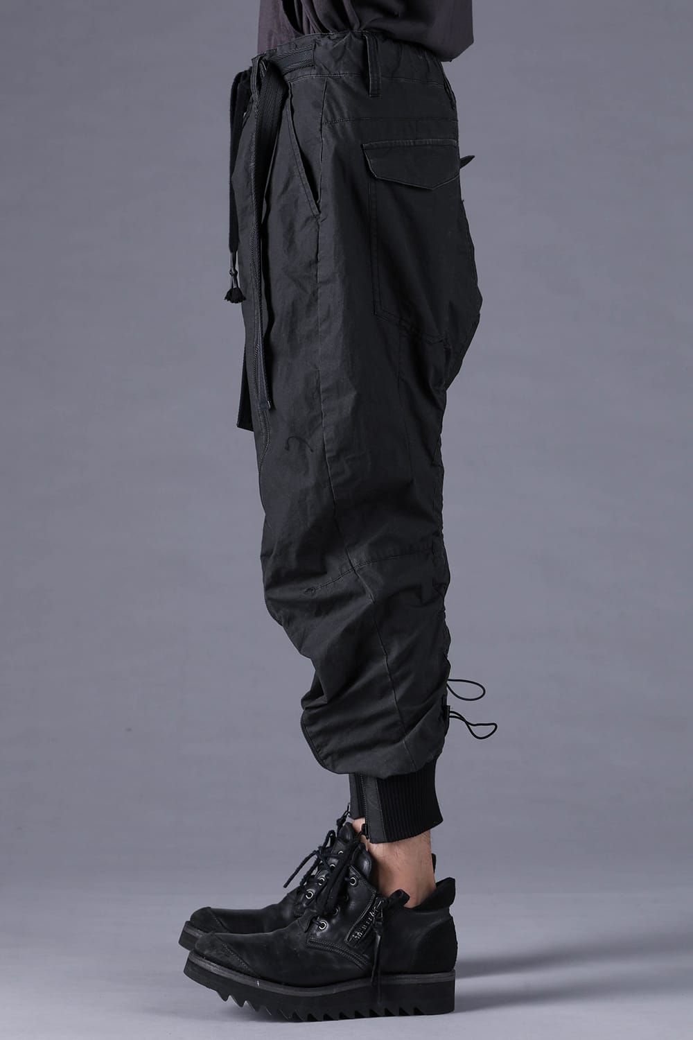 《2027SS先行予約分》Pigment-Coated Parachute Jog Pants"Black" / 顔料コーティングパラシュートジョグパンツ"ブラック"
