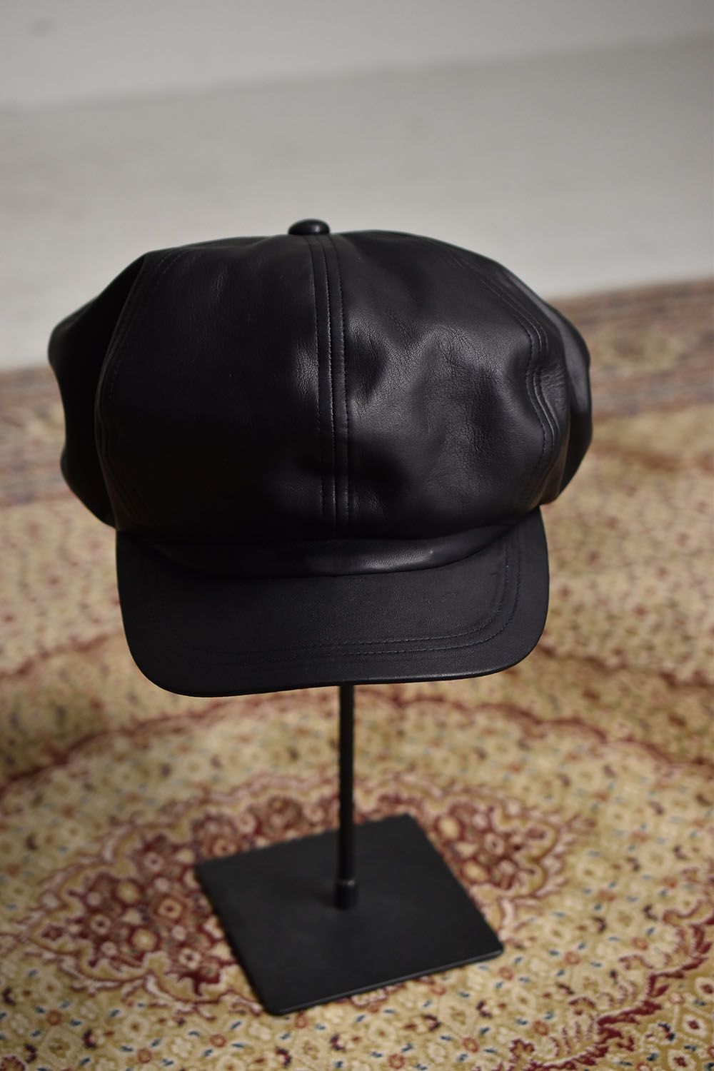 Furniture Leather Casquette"Black"/ファニチャーレザーキャスケット"ブラック"