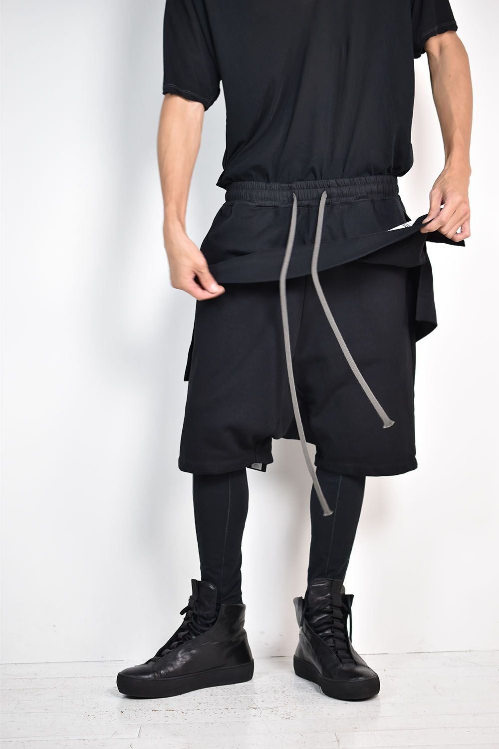 Skirt Combi Sarouel Shorts"Black" /スカートコンビサルエルショーツ"ブラック"