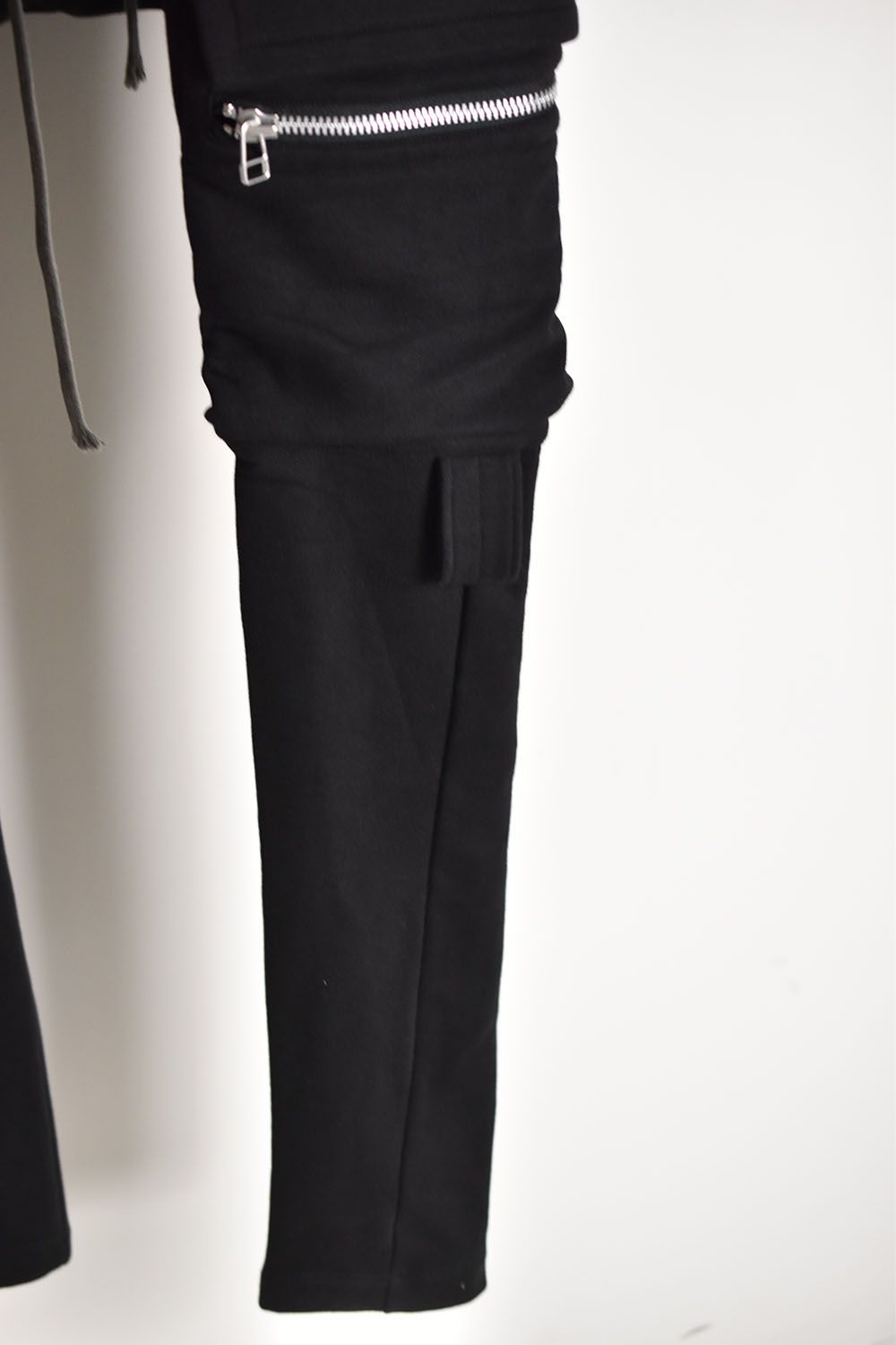 Side Zip Sweat Sarouel Pants"Black"/サイドジップスウェットサルエルパンツ"ブラック"