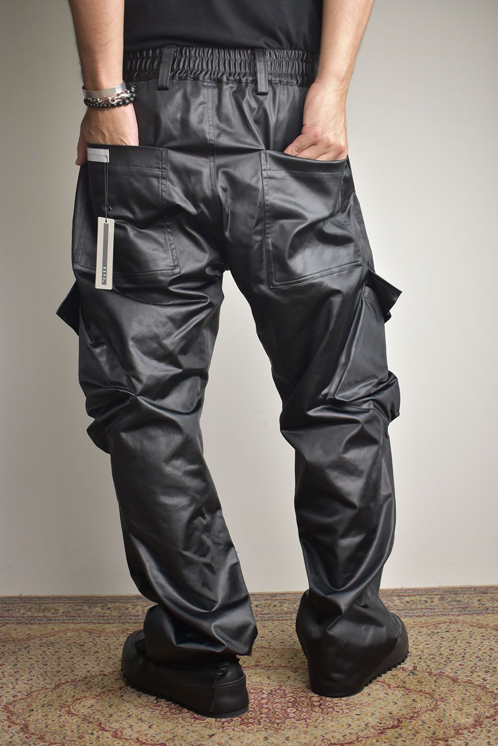 Heavy Satin Cargo Pants"Black" / ヘビーサテンカーゴパンツ"ブラック"