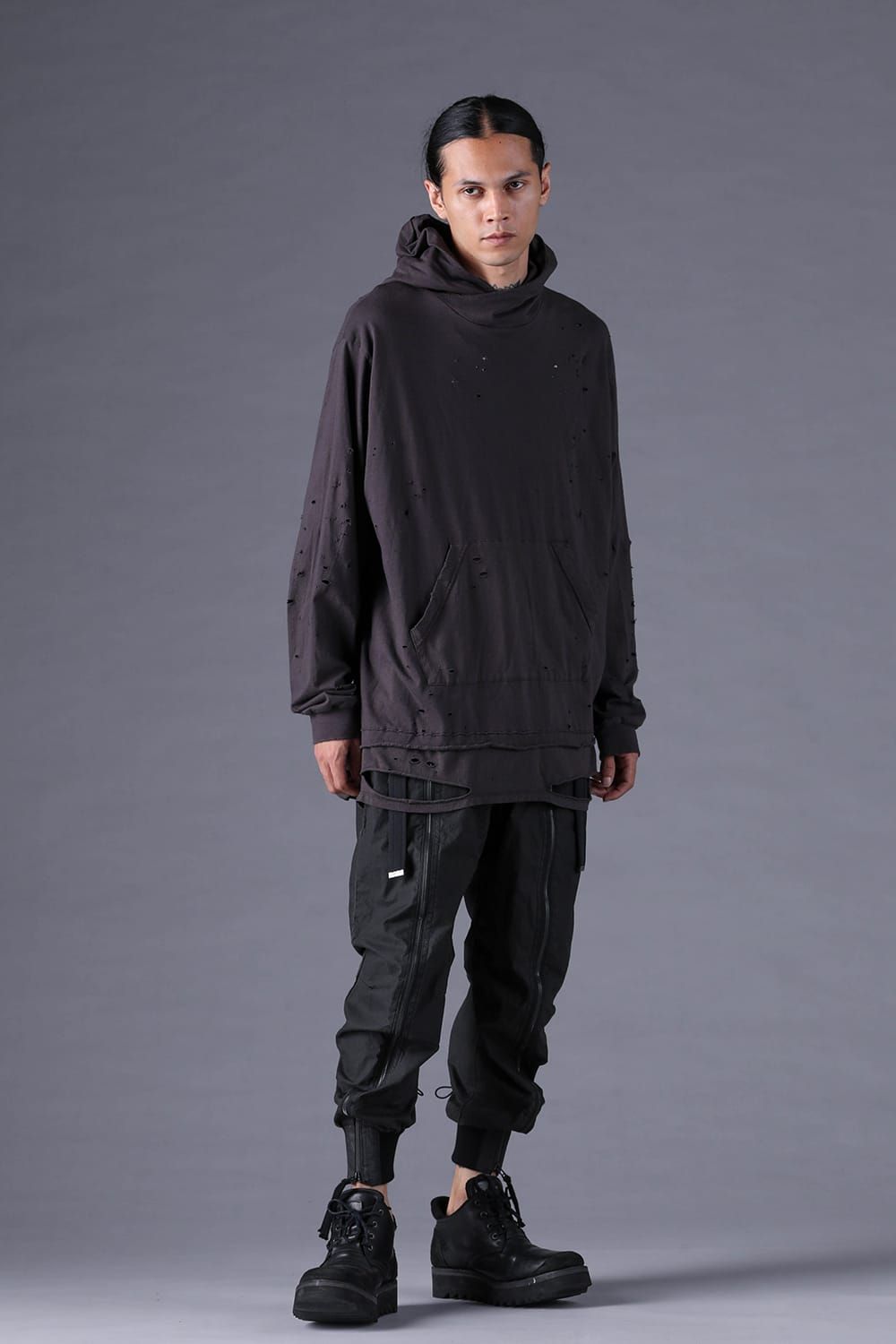 《2027SS先行予約分》Pigment-Coated Parachute Jog Pants"Black" / 顔料コーティングパラシュートジョグパンツ"ブラック"