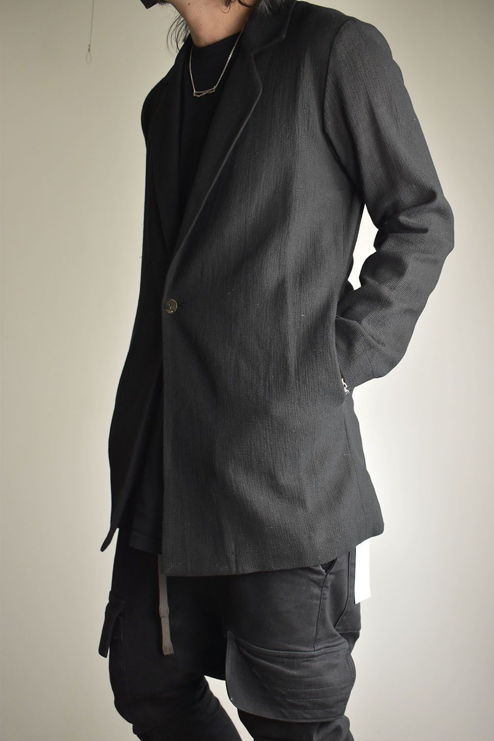 Linen Cotton Jacket"Black" / リネンコットンジャケット"ブラック"