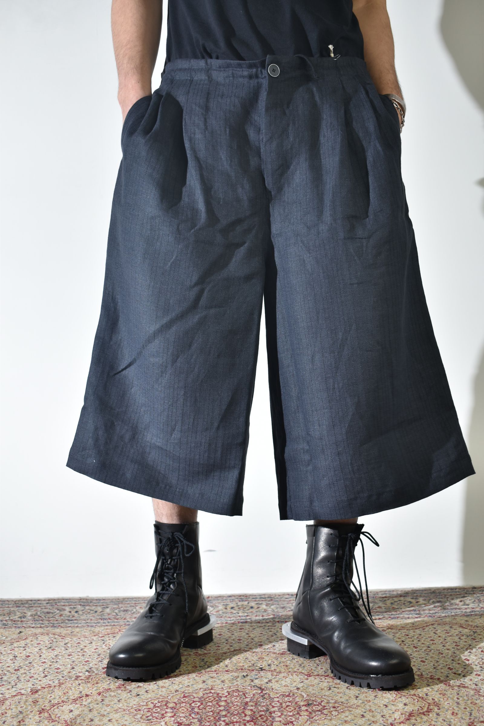 Linen Silk Trousers"Tuxedo" / リネンシルクトラウザー"タキシード"