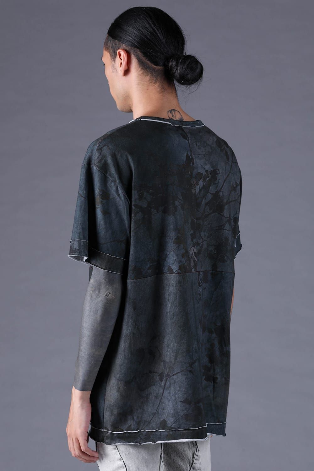 《2027SS先行予約分》Inkjet-Printed 30/- Cotton S/ST-Shirt"Charcoal" / インクジェットプリント30/-天竺ショートスリーブTee"チャコール"