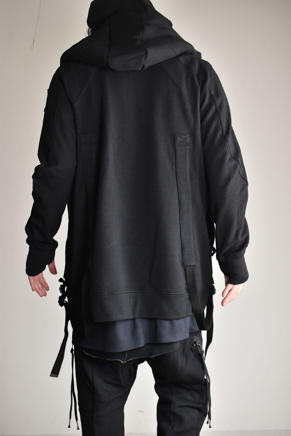 D.HYGEN - Wool Non-Ply Yarn Double Zip Suspender Hooded Jacket 