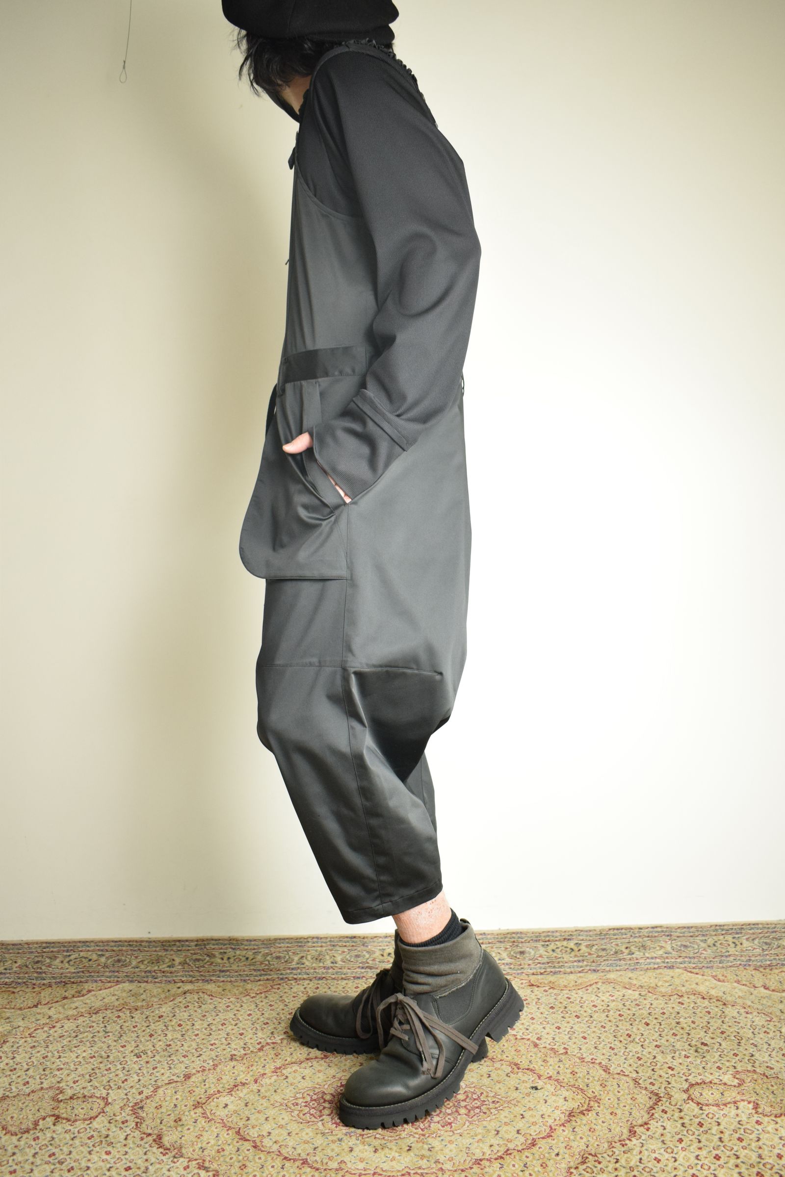 Deep Crotch Over All"Black" / ディープクロッチオーバーオール"ブラック"