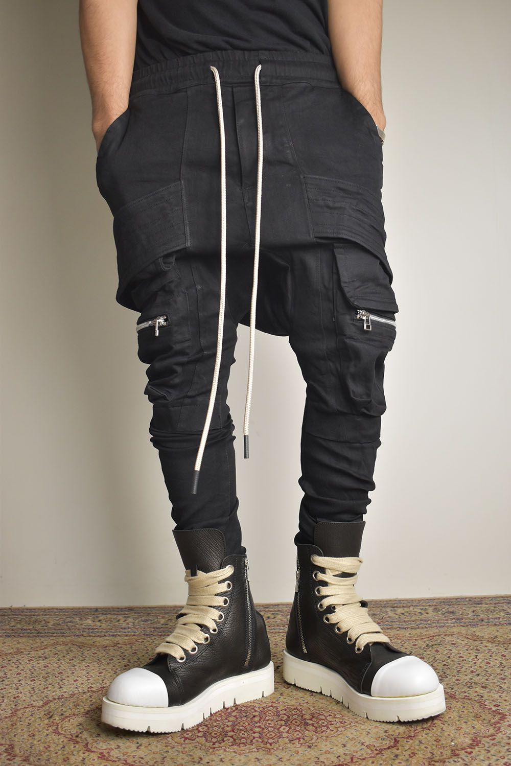Denim  Cargo Sarouel Skinny"Black"/デニムカーゴサルエルスキニー"ブラック"