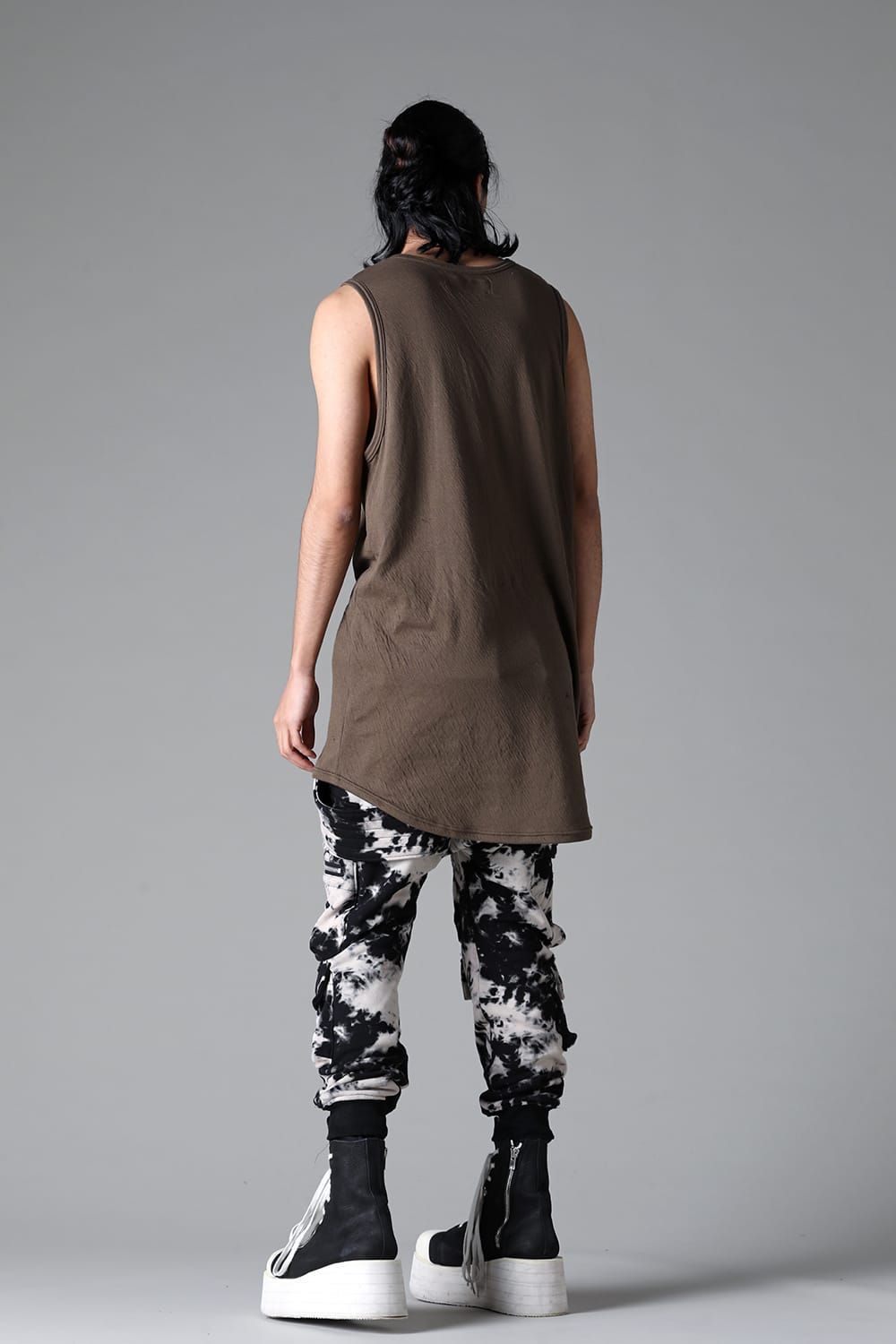 《2025AW先行予約》Double Gauze Long Tank Top"Black / Ivory /Khaki /Grey /D.Grey" /ダブルガーゼロングタンクトップ"ブラック/アイボリー/カーキ/グレー/ダークグレー"