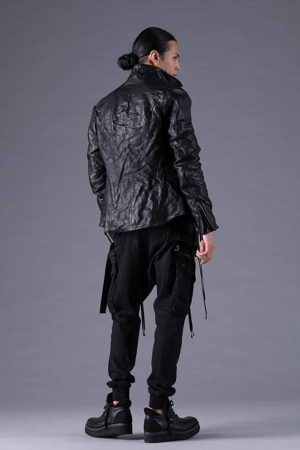 《2027SS先行予約分》Horse Leather High-Neck Jacket"Black" / ホースレザーハイネックジャケット"ブラック"