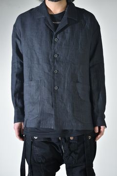 Linen Silk Shirts Jacket"Tuxedo" / リネンシルクシャツジャケット"タキシード"