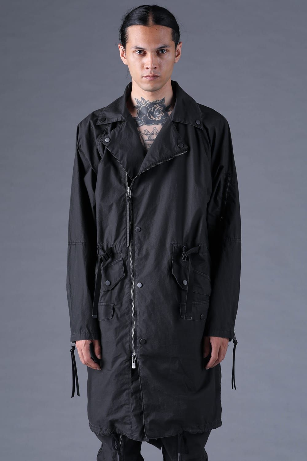 《2027SS先行予約分》Pigment-Coated Rider's Coat"Black" / 顔料コーティングライダースコート"ブラック"
