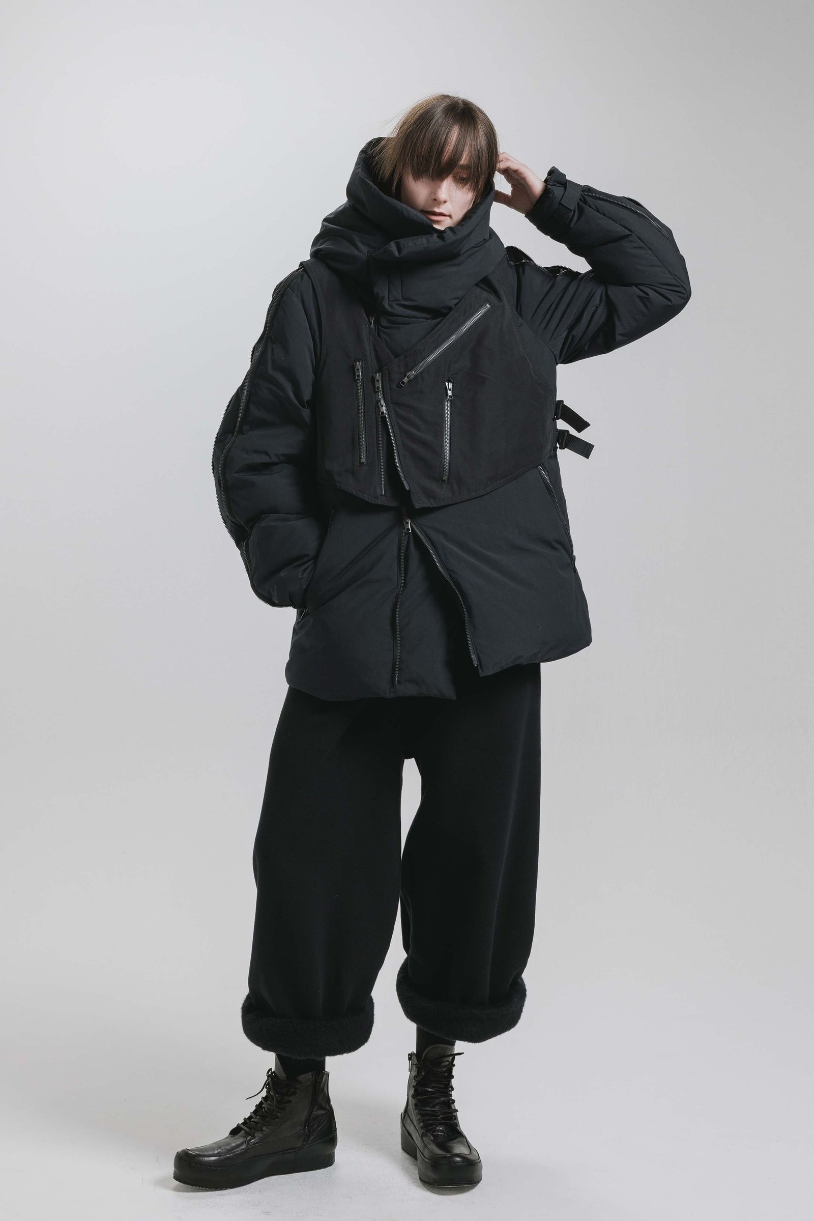 Multi Zip Down Parka Jacket (with Vest)"Black" / マルチジップダウンパーカージャケット(ベスト付き)"ブラック"