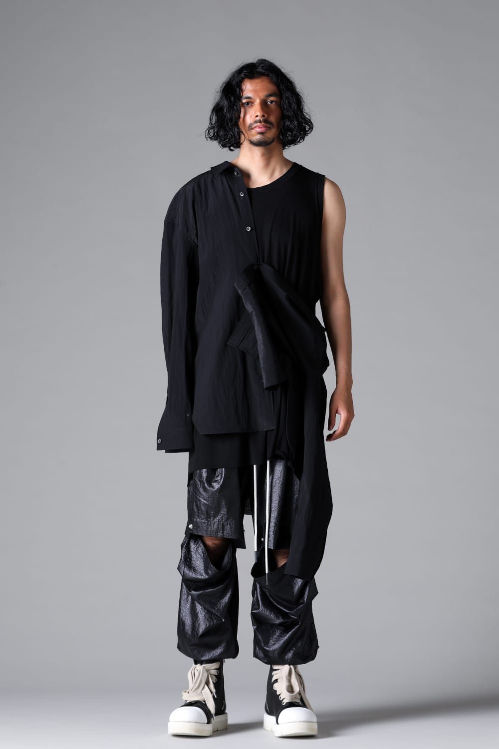 《2026SS先行予約》Front Tuck wide Jogger Pants"Black " /フロントタックワイドジョガーパンツ"ブラック"