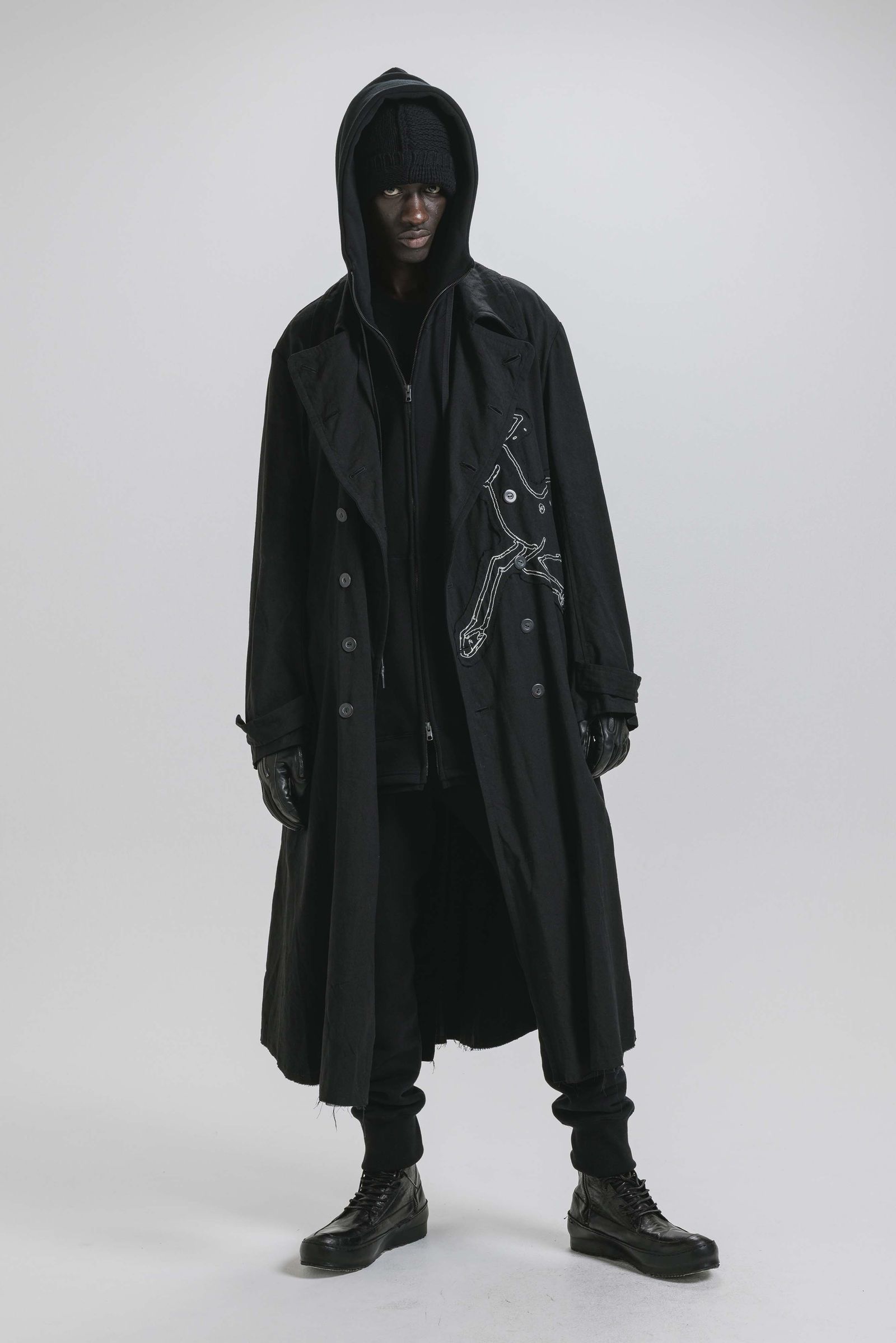 Over Size Sleeve Less Zip Up Parker"Black" / オーバーサイズスリーブレスジップアップパーカー"ブラック"
