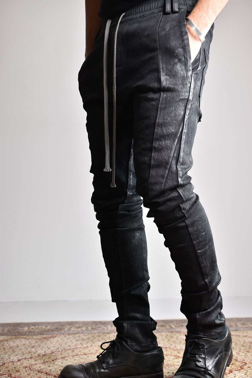 Couted Anatomical Long Pants"Black"/コーテッドアナトミカルフィットロングパンツ"ブラック"