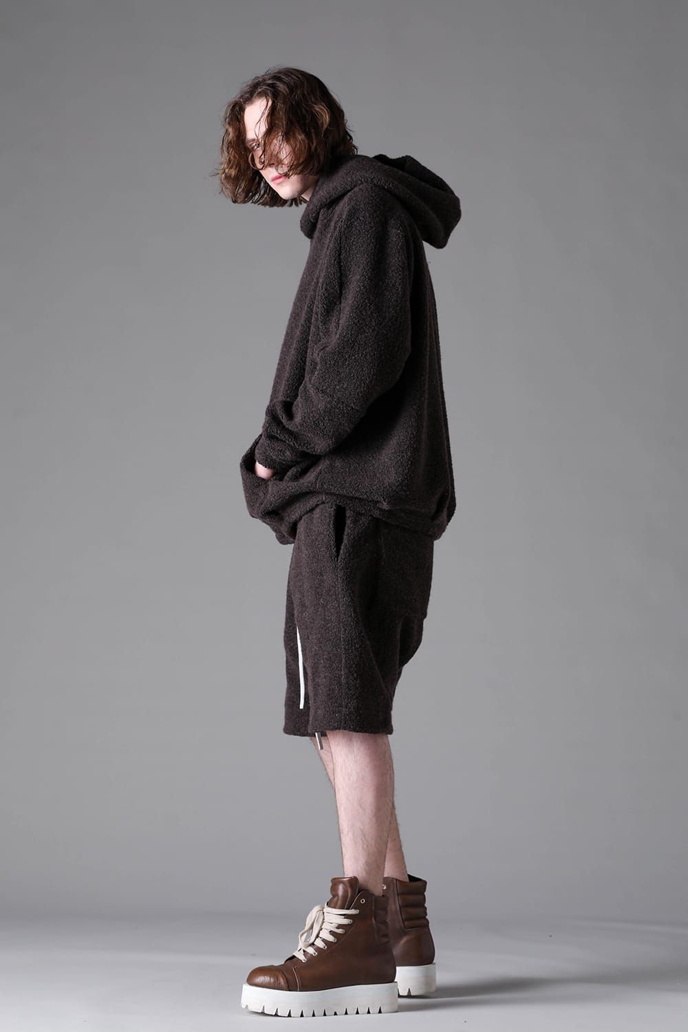 《2026AW先行予約》Sarrouel Short Pants"Black / Khaki" / サルエルショートパンツ"ブラック/カーキ"