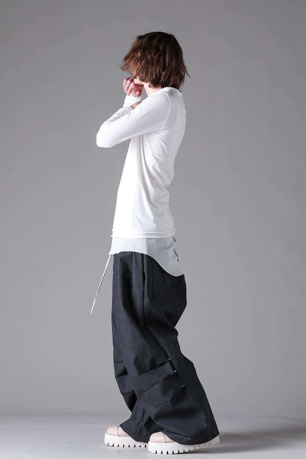 《2026AW先行予約》Layerd Crew Neck Long Sleeve"Black / Mustard yellow /Grey /White" / レイヤードクルーネックロングスリーブ"ブラック/マスタードイエロー/グレー/ホワイト"