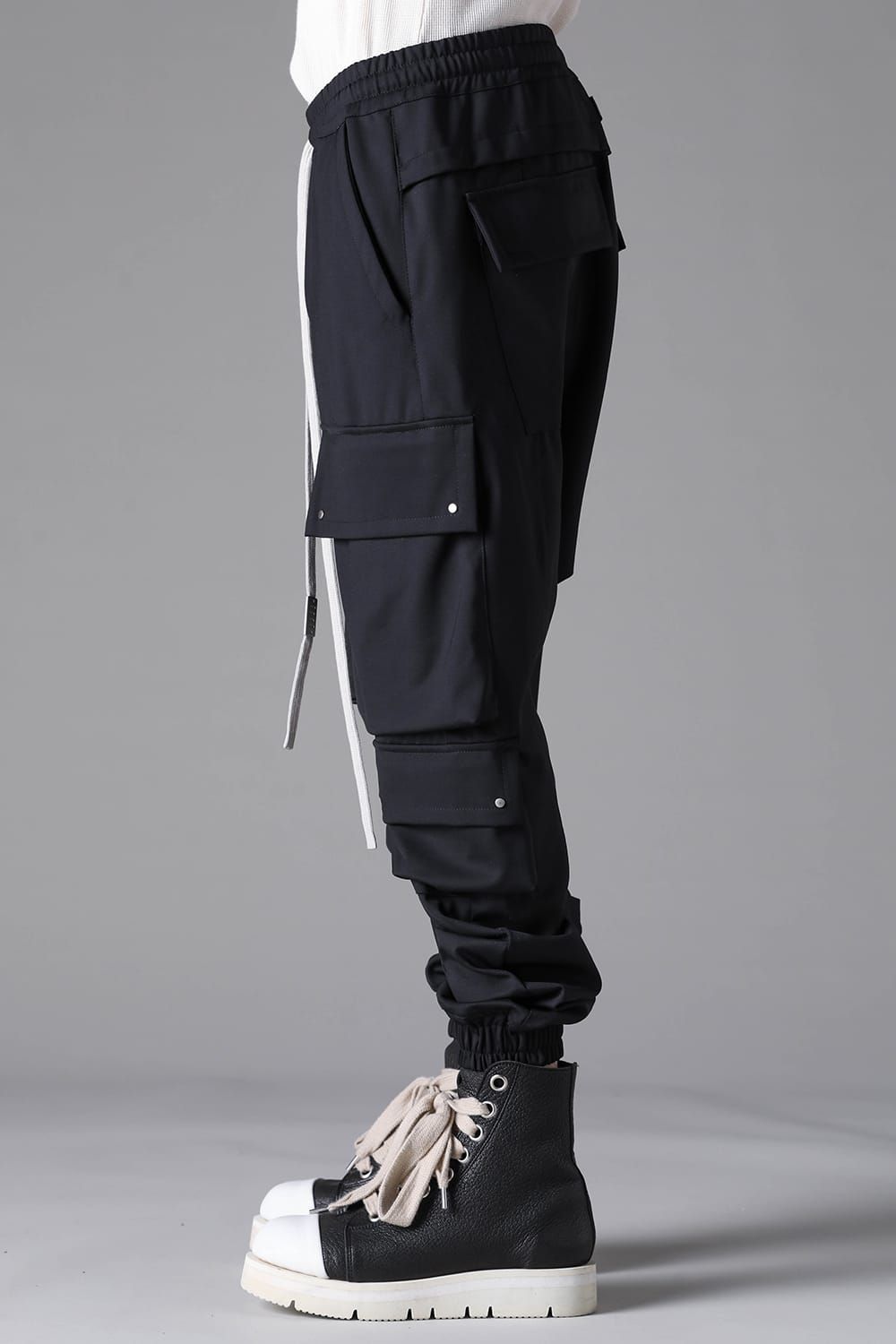 《2026AW先行予約》Technical Nylon Military Sarrouel Easy Pants"Black" / テクニカルナイロンミリタリーサルエルイージーパンツ"ブラック"