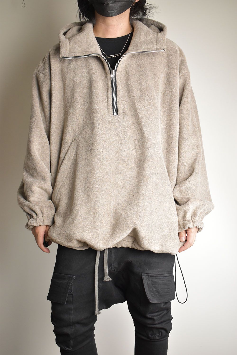 Fleece Hoodie"Beige" / フリースフーディ"ベージュ/"