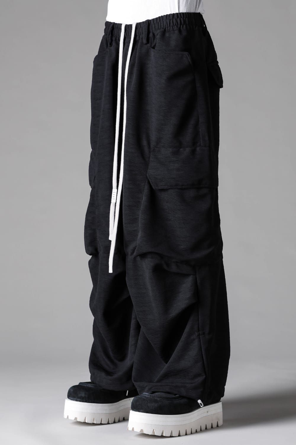 《2027SS先行予約》Cargo Wide Pants"Black / Khaki" / カーゴワイドパンツ"ブラック / カーキ"