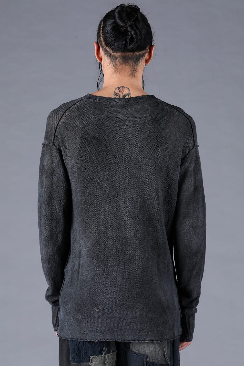 7G Paper Yarn Knit Pullover"Black" / 7Gペーパーヤーンニットプルオーバー"ブラック"